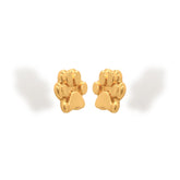Aretes de huella de perro vista lateral